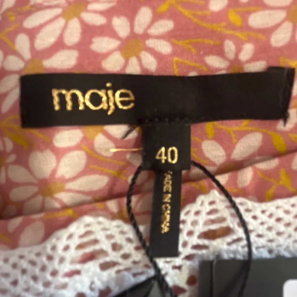 Maje NWT Printed lace braid dress Size 40 (US size Large) - Picture 14 of 16